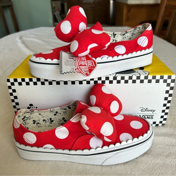Vans Shoes - NIB w/ Tags Disney X Vans Minnie Mouse Polka Dot Bow Vans - Size 7